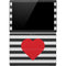 Black And White Striped Heart Surface Pro 4 Skin